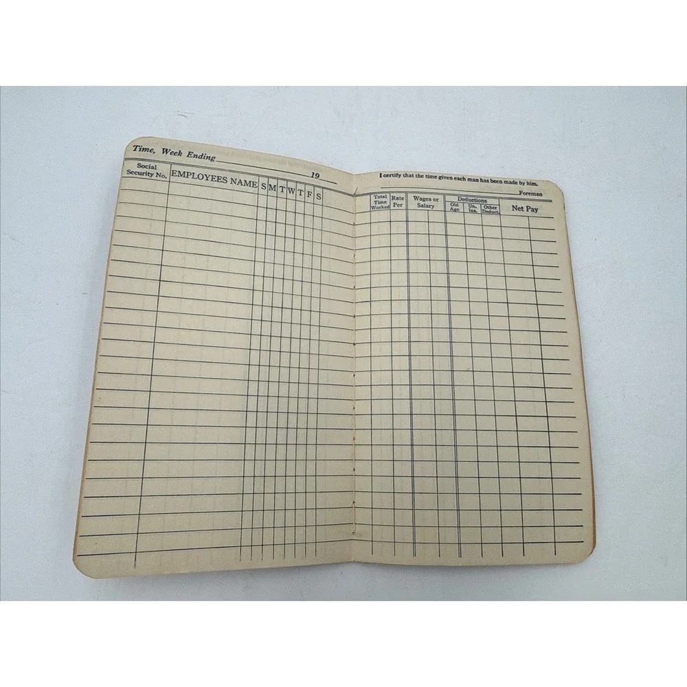 Perfection Weekly‎ Time Book Vintage Booklet Keep Up With Your Time